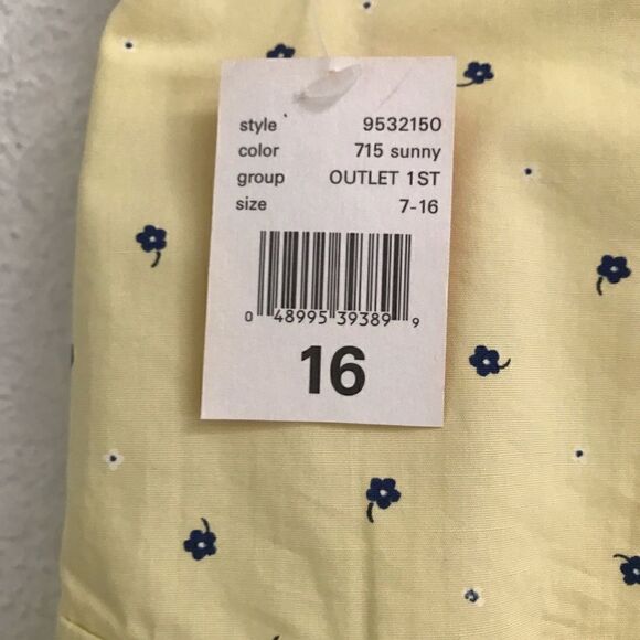 Deadstock ESPRIT (kids) yellow floral micro mini skirt 6* - Picture 5 of 8